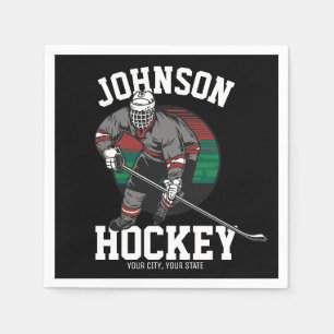 Name des personalisierten Eishockey-Spielerteams Serviette
