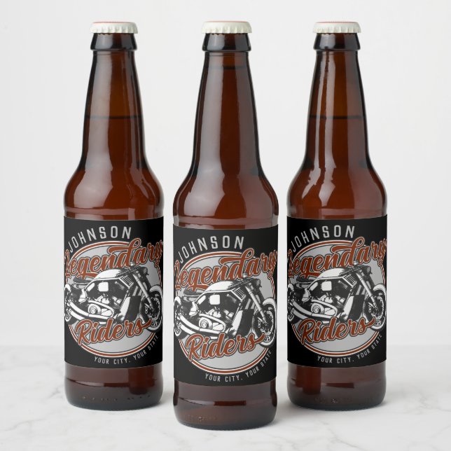 Name des personalisierten Fahrrads Bierflaschenetikett (Flaschen)