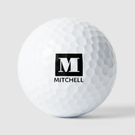 Name des personalisierten fett Anfangsbuchstabens  Golfball