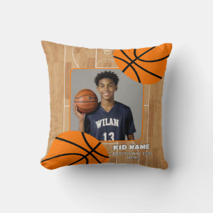 Name des personalisierten Fotos Basketball-Spieler Kissen