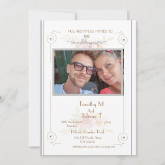 Name des Personalisierten Fotos für Hochzeiten Einladung