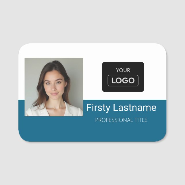 Name des personalisierten Fotos und Logos des Mita Namensschild (Vorderseite)