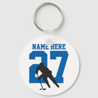 Name des personalisierten Hockey-Spielers blau