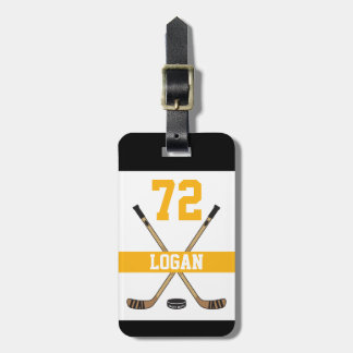 Name des personalisierten Hockey-Spielers: Yellow  Gepäckanhänger