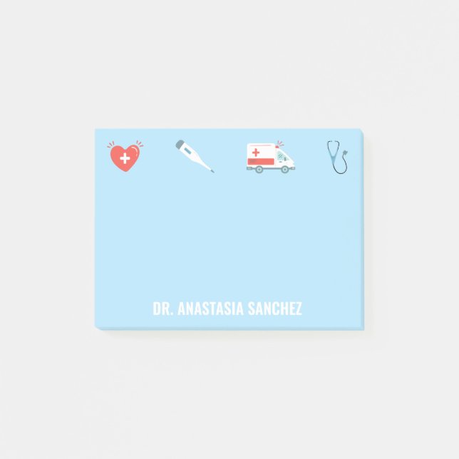 Name des personalisierten Krankenpflegers Post-it Klebezettel (Vorderseite)