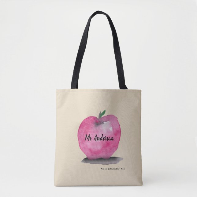 Name des personalisierten Lehrers, Apple, Schüler Tasche (Vorderseite)