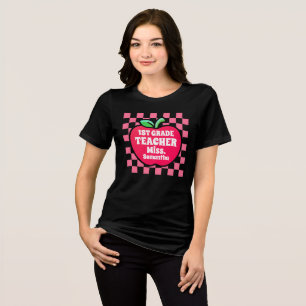 Name des personalisierten Lehrers erster Klasse fü Tri-Blend Shirt