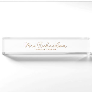 Name des personalisierten Lehrers Minimalistisch m Namensplakette