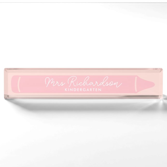 Name des personalisierten Lehrers Stift Modernes R Namensplakette (Vorderseite)