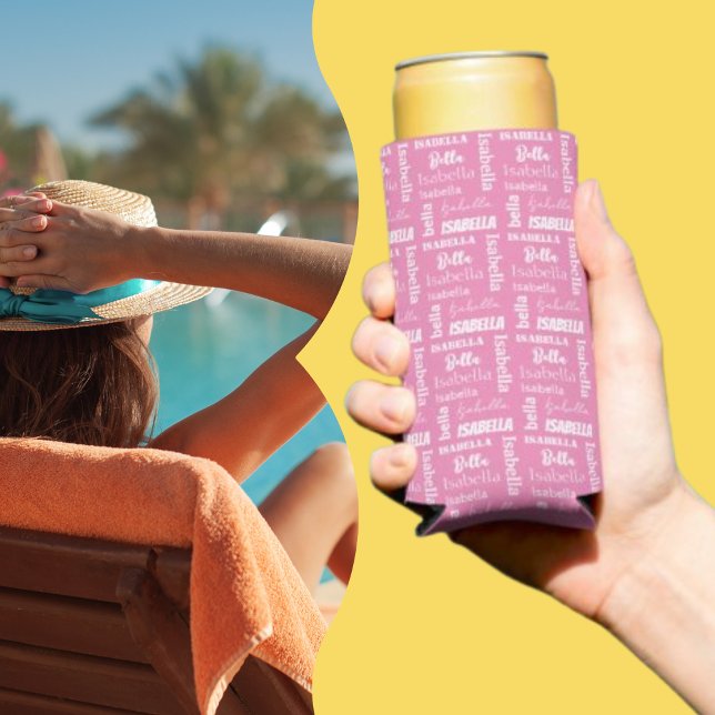 Name des personalisierten Mädchens Rosa Selters Dosenkühler (Von Creator hochgeladen)