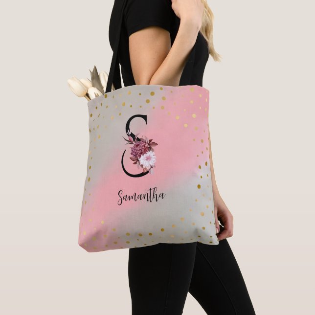 Name des personalisierten Mit Monogramm benutzerde Tasche (Von Nahem)