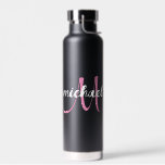 Name des personalisierten modernen Anfangsmonogram Trinkflasche<br><div class="desc">Personalisierte moderne Anfangsdosis Name Wasser Flasche</div>