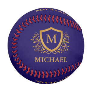Name des Personalisierten Monogramms für Navy Blue Baseball