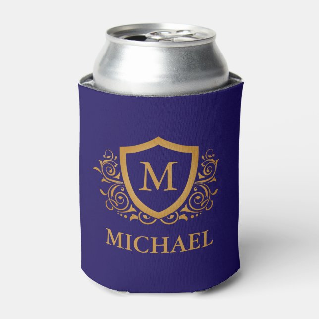 Name des Personalisierten Monogramms für Navy Blue Dosenkühler (Kanne Vorderseite)
