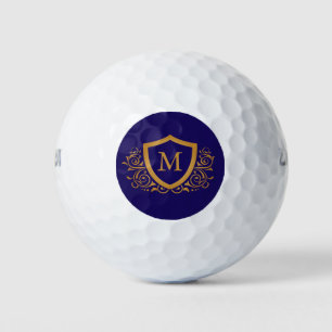Name des Personalisierten Monogramms für Navy Blue Golfball