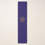 Name des Personalisierten Monogramms für Navy Blue Schal<br><div class="desc">Navy Blue und Gold Personalisiert Stylish Monogram Name. Für weitere Anpassungen klicken Sie bitte auf die Schaltfläche "Anpassen" und verwenden Sie unser Designwerkzeug,  um diese Vorlage zu ändern.</div>