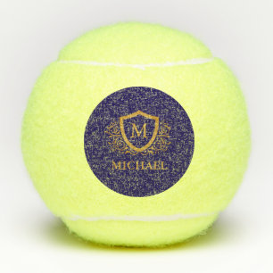 Name des Personalisierten Monogramms für Navy Blue Tennisbälle
