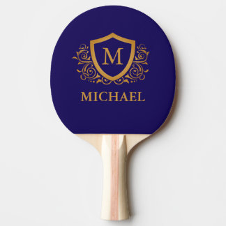 Name des Personalisierten Monogramms für Navy Blue Tischtennis Schläger