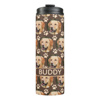 Name des personalisierten Pet-Foto-Musters Thermosbecher