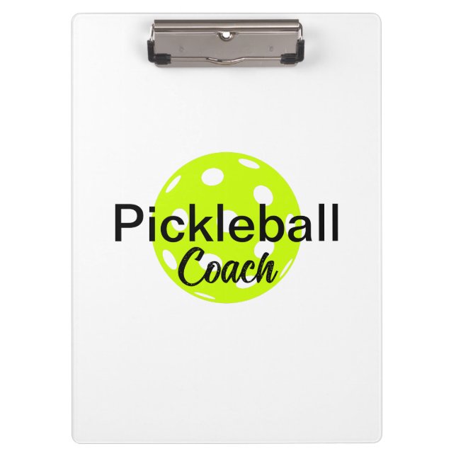 Name des personalisierten Pickleball-Coach Klemmbrett (Vorderseite)