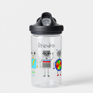 Name des personalisierten Roboter-Themed Trinkflasche