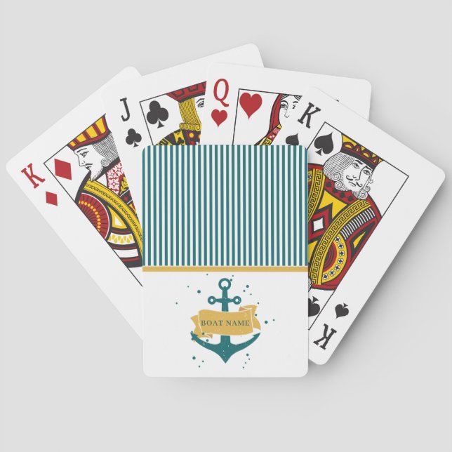 Name des Personalisierten Schiffes Spielkarten (Rückseite)
