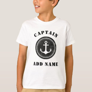 Name des Personalisierten Schwarz-Weiß-Ankermanns T-Shirt