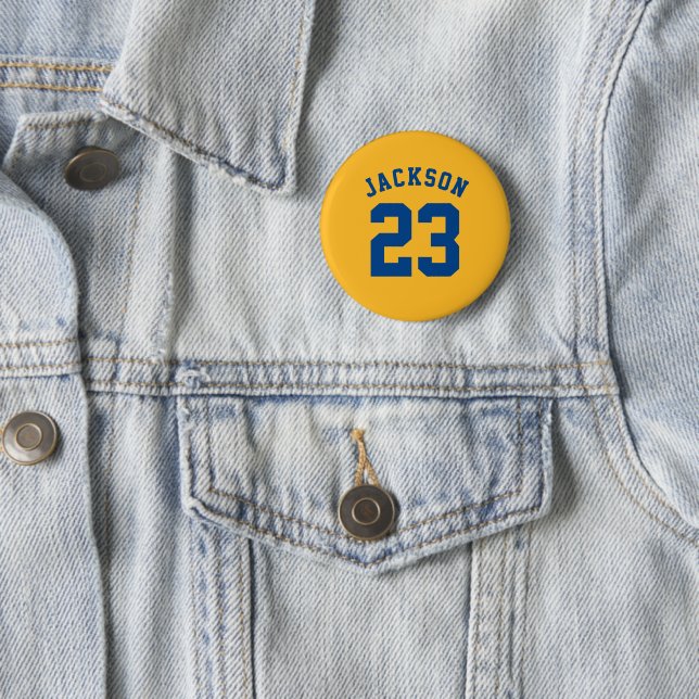 Name des personalisierten Sportteams Jersey Button (Beispiel)