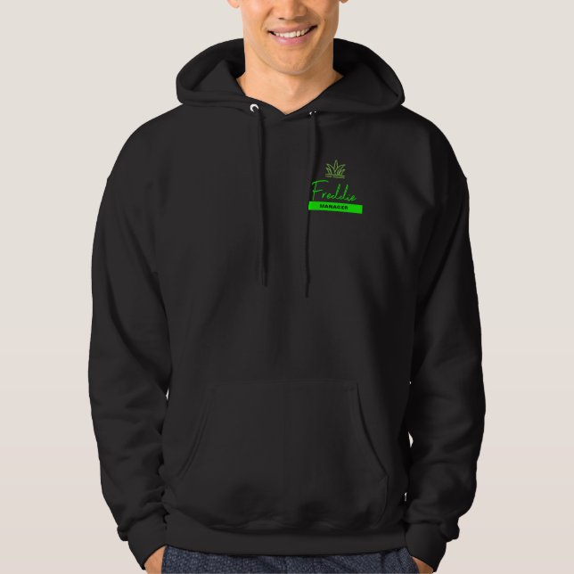 Name des Personals | Wäscheservice Hoodie (Vorderseite)
