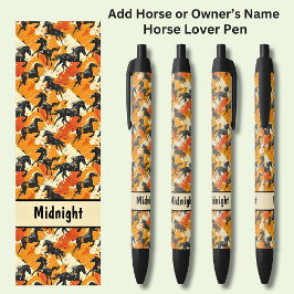 Name des Pferdes oder des Eigentümers, Schwarze Pf Kugelschreiber