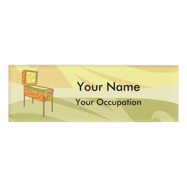 Name des Pinballs Namenschild (Vorderseite)