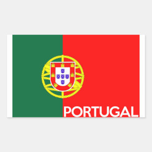 Name des portugiesischen Flaggenlandes Rechteckiger Aufkleber