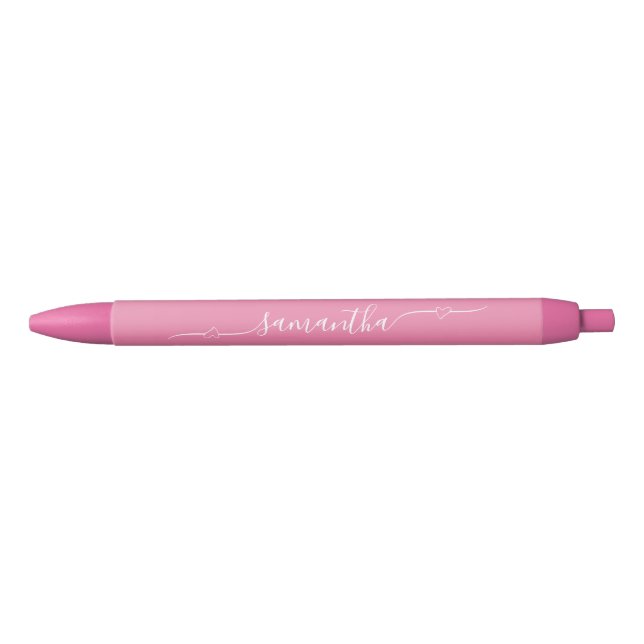 Name des Pulvers (rosa und weißes Herz) Kugelschreiber (Vorderseite)