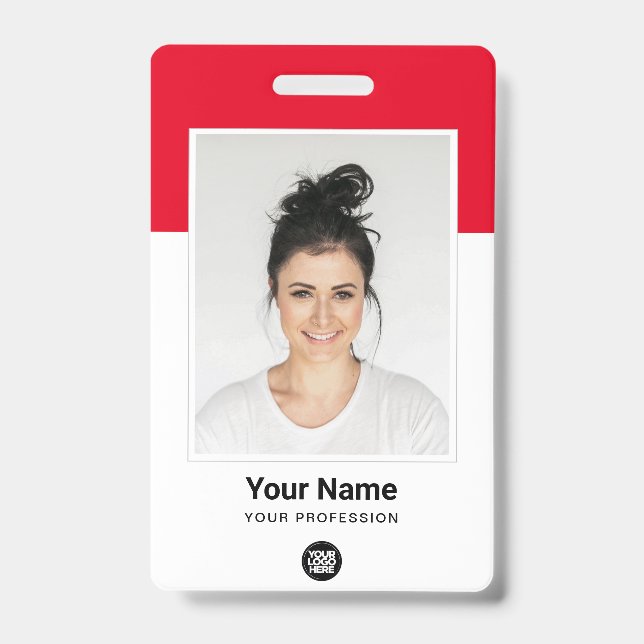 Name des Red Employee-Logos für das große Foto Qr- Ausweis (Vorderseite)