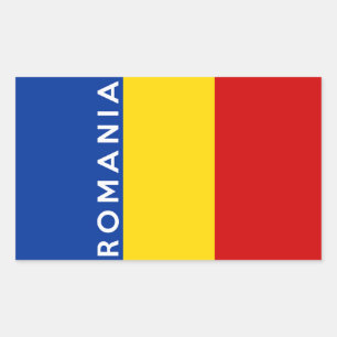 Name des romanischen Landes Symbol Rechteckiger Aufkleber