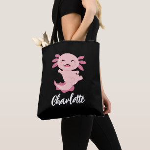 Name des rosa Axolotl Monogramms Tasche