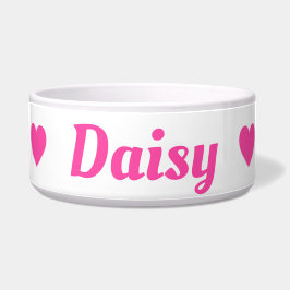 Name des rosa Herzens Napf