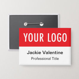 Name des Roten Pinback-Button-Abzeichens mit benut Button