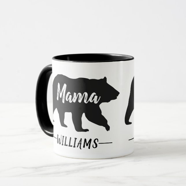 Name des Rustikalen Mama-Bären Tasse (Vorderseite Links)