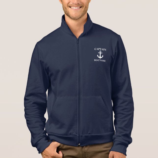 Name des Schiffes Anchor Blue Hoodie (Vorderseite)