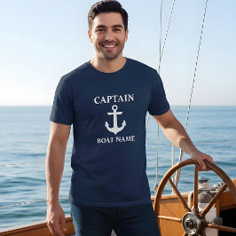 Name des Schiffes Anchor Blue T-Shirt
