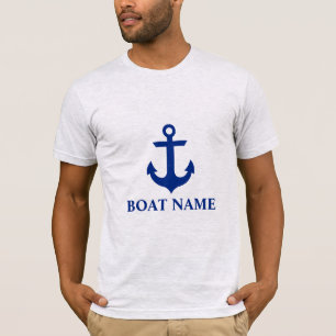 Name des Schiffes Anchor Grau T-Shirt