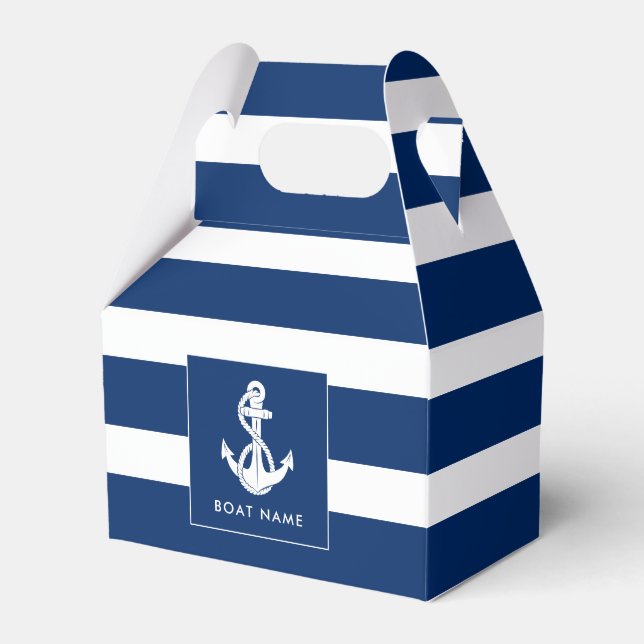 Name des Schiffes Anchor Nautic Custom Geschenkschachtel (Vorderseite)