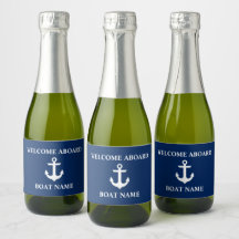 Name des Schiffes Anchor Navy Blauer Empfang an Bo