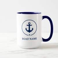 Name des Schiffes Anchor Rope Blue Large