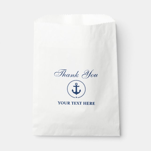 Name des Schiffes Anchor Rope White Geschenktütchen (Vorderseite)