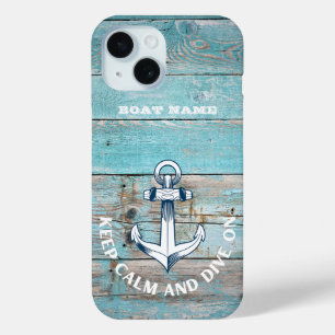 Name des Schiffes Anchor Rustikales Holz Case-Mate iPhone Hülle