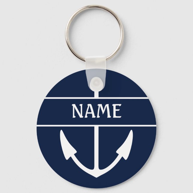 Name des Schiffes Anchor Schlüsselanhänger (Vorderseite)