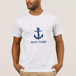 Name des Schiffes Anchor Seil Grau T-Shirt
