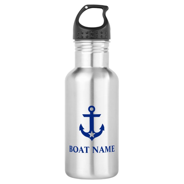 Name des Schiffes Anchor Star Edelstahlflasche (Vorderseite)